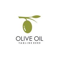 vecteur de conception de logo olive avec concept abstrait créatif