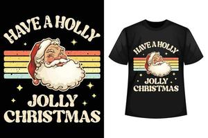 avoir un houx joyeux noël - modèle de conception de t-shirt de noël vecteur