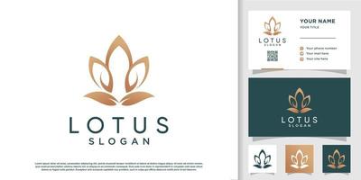 concept de logo de lotus avec vecteur premium de concept unique créatif