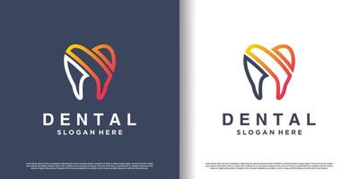 concept de logo dentaire avec vecteur premium de style unique et créatif partie 2