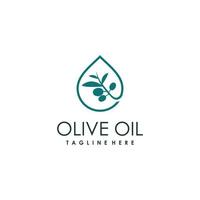 vecteur de conception de logo olive avec concept abstrait créatif