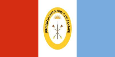 drapeau de santa fe. provinces argentines. illustration vectorielle. vecteur