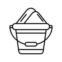 icône de vecteur de seau de sable