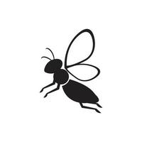 illustration d'icône vectorielle logo abeille vecteur