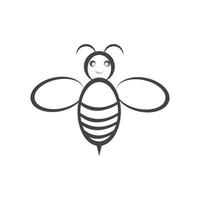 illustration d'icône vectorielle logo abeille vecteur