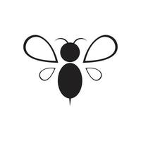 illustration d'icône vectorielle logo abeille vecteur