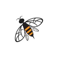 illustration d'icône vectorielle logo abeille vecteur