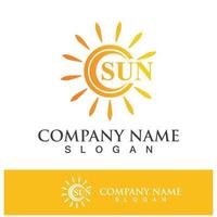 illustration de logo de concept de soleil créatif vecteur