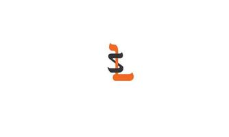 alphabet lettres initiales monogramme logo ls, sl, l et s vecteur