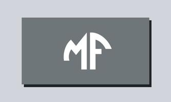 alphabet lettres initiales monogramme logo mf, fm, m et f vecteur