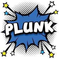 plunk pop art bande dessinée bulles livre effets sonores vecteur