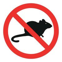 signe interdit de souris vecteur