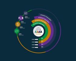 tableau d'infographie d'entreprise avec différents signes et chiffres vecteur