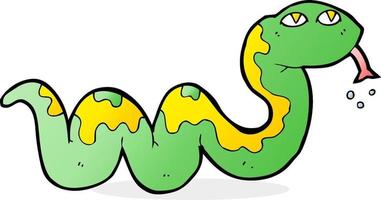 doodle personnage dessin animé serpent vecteur