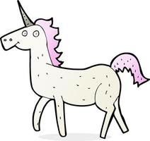 licorne dessin animé personnage doodle vecteur