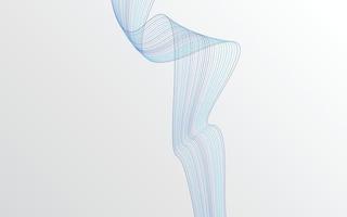 vague avec ombre. lignes bleues abstraites sur un arrière-plan vecteur