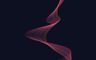 vague brillante colorée avec des lignes. ligne ondulée courbe. bande lisse. élément de conception vecteur