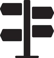 icône de panneau de signalisation. signe de direction dans différents, destination, choix de directions, voyage à différents endroits. succès futur à gauche et à droite. illustration vectorielle vecteur