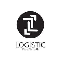 logistique logo icône illustration vecteur conception distribution symbole livraison de marchandises économie finance