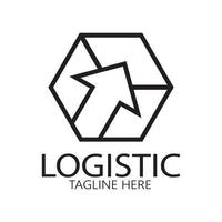 logistique logo icône illustration vecteur conception distribution symbole livraison de marchandises économie finance