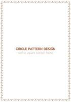 conception de modèle de cercle avec un cadre de bordure rectangle vecteur