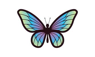 belle couleur papillon logo vector art illustration