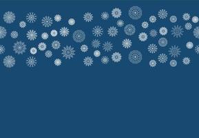 fond d'hiver avec des chutes de neige et des flocons de neige. joyeux noël et bonne année fond. illustration vectorielle. vecteur