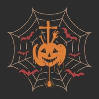 dessins de t-shirt halloween effrayants vecteur