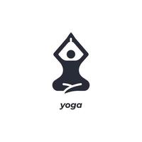 le symbole de yoga de signe de vecteur est isolé sur un fond blanc. couleur de l'icône modifiable.