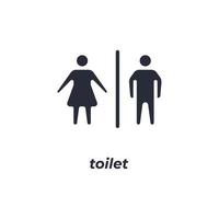 le symbole de toilette de signe de vecteur est isolé sur un fond blanc. couleur de l'icône modifiable.