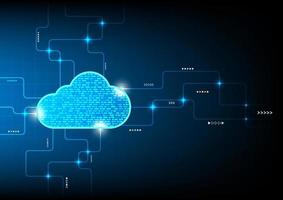 arrière-plan vectoriel abstrait pour le stockage en nuage et le concept de technologie de réseau d'informations de données en ligne.