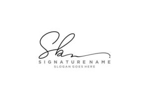 initial sb lettre signature logo modèle design élégant logo signe symbole modèle vecteur icône