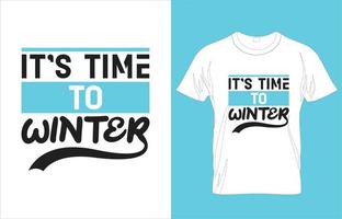 conception de t-shirt de typographie d'hiver. vecteur