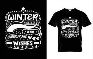 conception de t-shirt d'hiver. vecteur