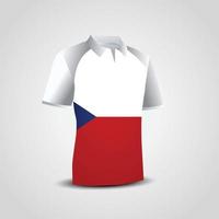 drapeau de la république tchèque sur le t-shirt vecteur