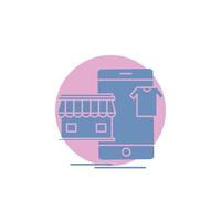 achats. habits. acheter. en ligne. icône de glyphe de magasin. vecteur