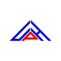 conception créative du logo lettre uph avec graphique vectoriel, logo uph simple et moderne en forme de triangle. vecteur