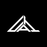 conception créative du logo de lettre uai avec graphique vectoriel, logo uai simple et moderne en forme de triangle. vecteur