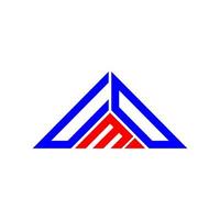 conception créative du logo de la lettre umd avec graphique vectoriel, logo umd simple et moderne en forme de triangle. vecteur