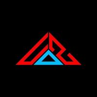 conception créative de logo de lettre udz avec graphique vectoriel, logo udz simple et moderne en forme de triangle. vecteur