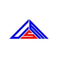 conception créative du logo usm letter avec graphique vectoriel, logo usm simple et moderne en forme de triangle. vecteur