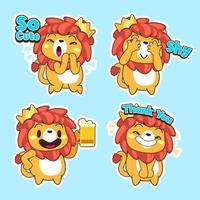 illustration vectorielle de mignon petit lion dessin animé vecteur