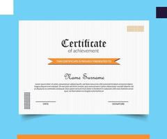 modèle de certificat prêt à imprimer vecteur