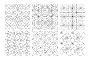 motifs de labyrinthe abstraits sans soudure. modèle de style memphis. fond de griffonnage géométrique vecteur