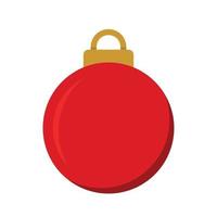 boule de Noël rouge sur fond blanc. illustration vectorielle. décoration de Noël vecteur