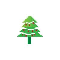 logo d'icône d'arbre de noël, création vectorielle vecteur