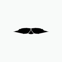 moustache. branché. movember. Masculin. icône de glyphe d'hommes. illustration vectorielle isolée vecteur