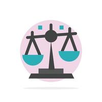 équilibre loi justice finance abstrait cercle fond plat couleur icône vecteur