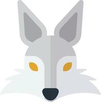 illustration de visage de loup dans un style minimal vecteur