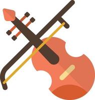 illustration de violon orange dans un style minimal vecteur